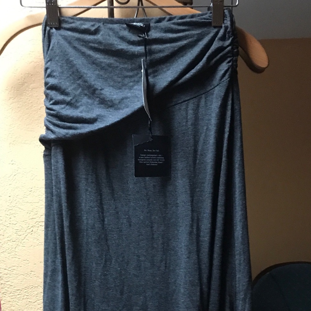 Bobeau maxi skirt gray NWT